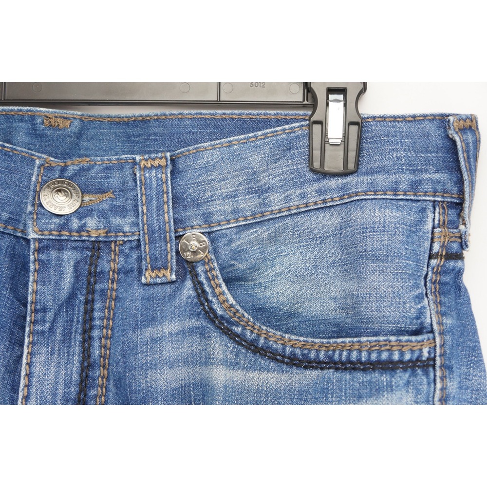 True Religion Bobby Big QT Jeans Mens 36 Blue Straight Leg Made in USA Good - Picture 3 of 8